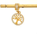 CZ/ 925 Silver/ K Gold Fashion Pendant Circle Tree